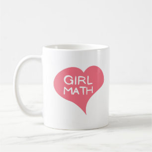 MÄDCHEN-MATHEMATIK Rosa Liebesherz Kaffeetasse