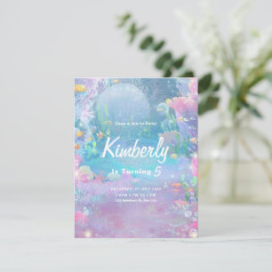 Mädchen Meerjungfrau Geburtstag, Mädchen Party Einladung