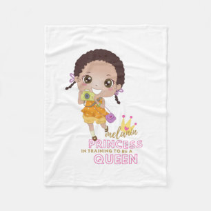 Mädchen MELANIN Prinzessin in Ausbildung als König Fleecedecke