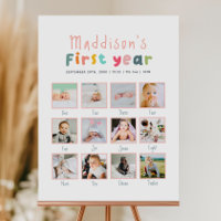 Mädchen Minimalistisch im ersten Jahr Geburtstagsk