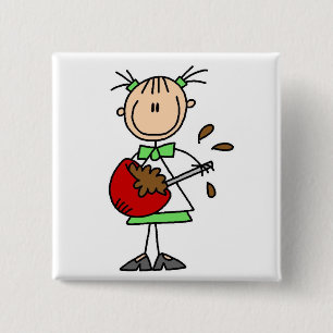 Mädchen-mischende Teig-T - Shirts und Geschenke Button