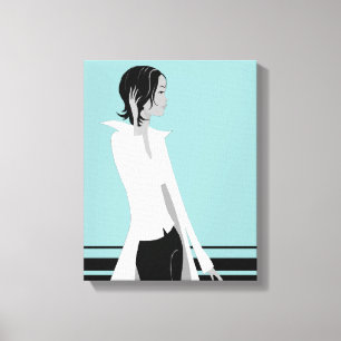 Mädchen mit Attitude Fashion Diva Wrapped Canvas Leinwanddruck