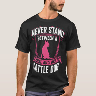 Mädchen mit Australian Cattle Dog Queensland Heele T-Shirt