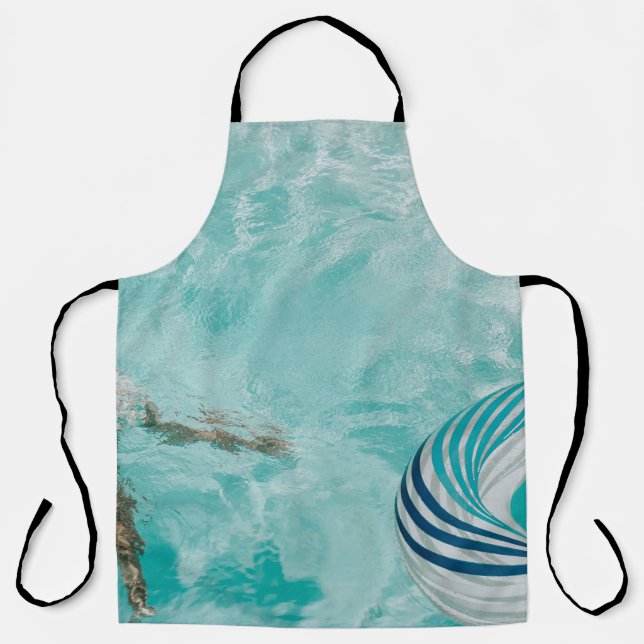 Mädchen mit Badeanzug und Badeanzug im Schwimmbad Schürze (Vorderseite)