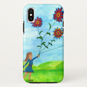 Mädchen mit Blume Kite iPhone X Fall title_seo2