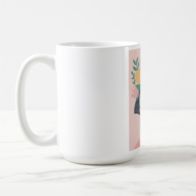 Mädchen mit Blumen Kaffeetasse (Links)