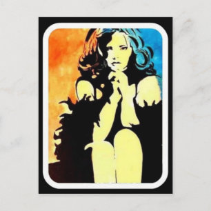 Mädchen mit Boa Postcard Postkarte