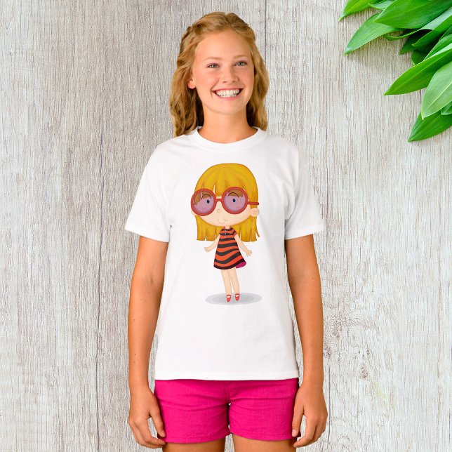 Mädchen mit Brille T-Shirt (Von Creator hochgeladen)