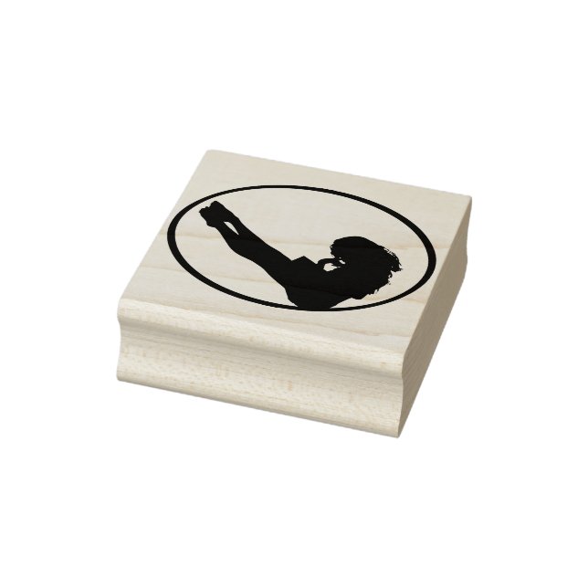 Mädchen mit Buch Gummistempel (Stempel)