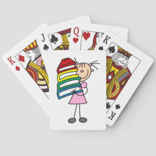 Mädchen mit Büchern Spielkarten