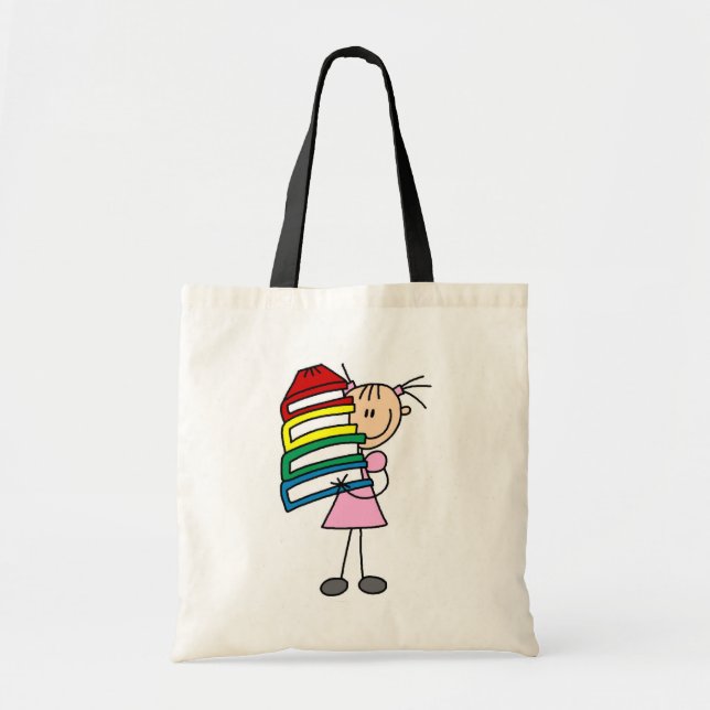 Mädchen mit Büchern Tragetasche (Vorne)