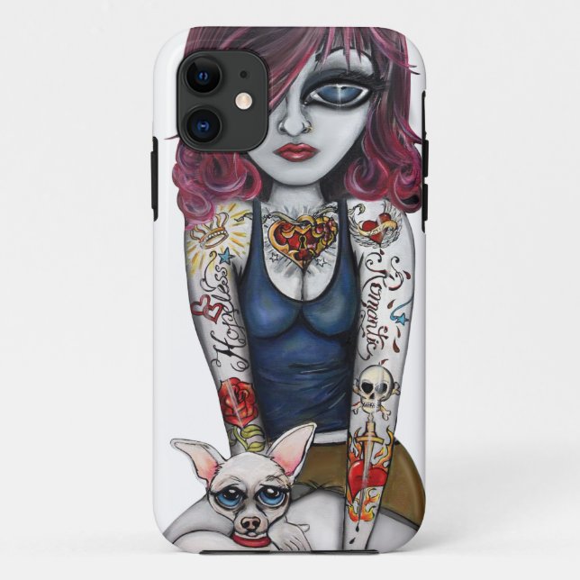 Mädchen mit Chihuahua Case-Mate iPhone Hülle (Rückseite)