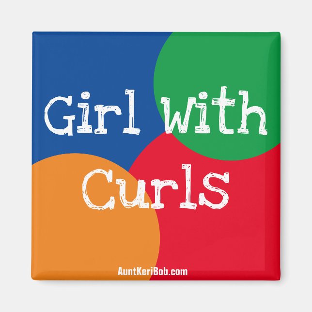 Mädchen mit Curl-Magnet Magnet (Vorne)