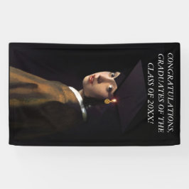 Mädchen mit dem Abschluss-Hut Banner