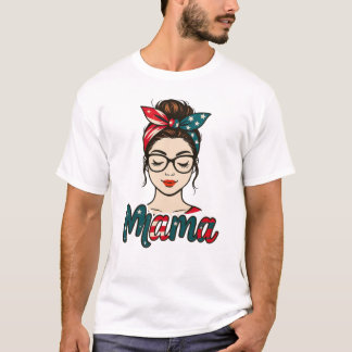 Mädchen mit dem amerikanischen Logo klassische T-s T-Shirt
