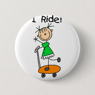 Mädchen, mit dem ich Button fahre