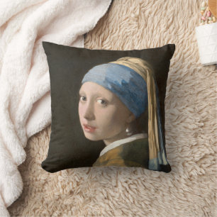 Mädchen mit dem Perlenohrring - Johannes Vermeer Kissen