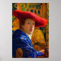 Mädchen mit dem roten Hut von Johannes Vermeer