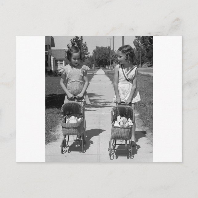 Mädchen mit Dolls, 1941 Postkarte (Vorderseite)