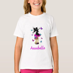 Mädchen mit eigenem Personalisierten Namen Fairy P T-Shirt