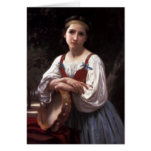 Mädchen mit einem baskischen Trommel von der Bougu (Vorne)