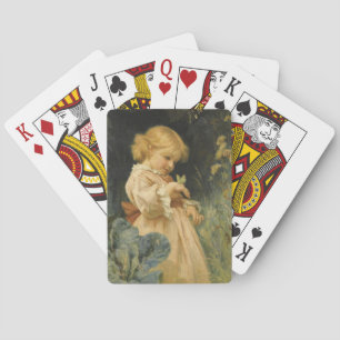 Mädchen mit einem gelben Schmetterling (von Freder Spielkarten