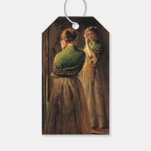 Mädchen mit einem grünen Schaf (von Joseph DeCamp)