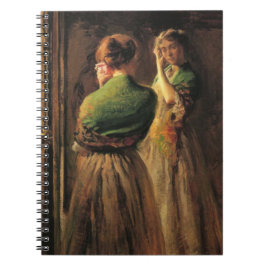 Mädchen mit einem grünen Schaf (von Joseph DeCamp) Notizblock