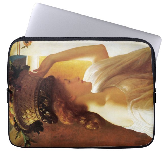 Mädchen mit einem Obstkorb (von Frederic Leighton) Laptopschutzhülle (Vorderseite)