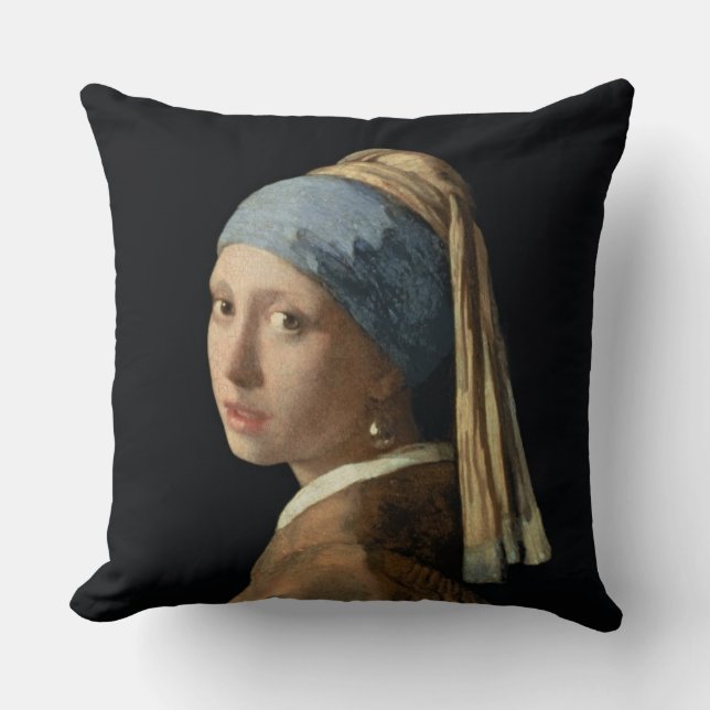 Mädchen mit einem Perlen-Ohrring, c.1665-6 (Öl auf Kissen (Vorderseite)