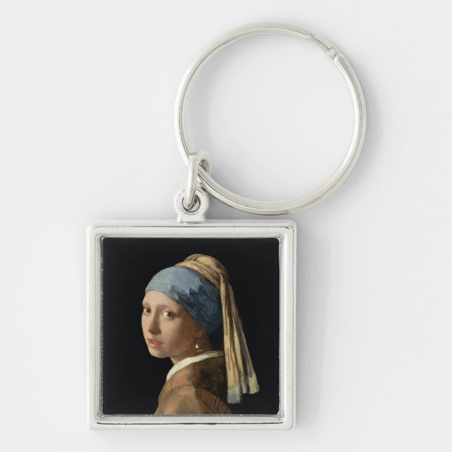 Mädchen mit einem Perlen-Ohrring, c.1665-6 (Öl auf Schlüsselanhänger (Vorne)