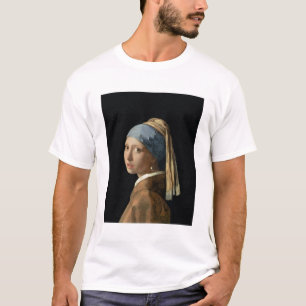 Mädchen mit einem Perlen-Ohrring, c.1665-6 (Öl auf T-Shirt