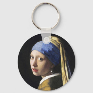 Mädchen mit einem Perlen-Ohrring, Jan. Vermeer Schlüsselanhänger