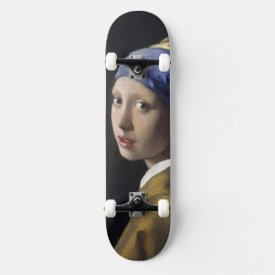 Mädchen mit einem Perlen-Ohrring Johannes Vermeer Skateboard