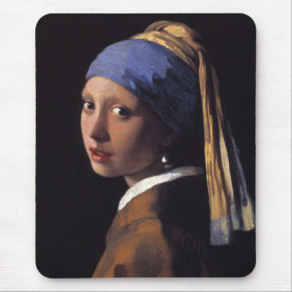 Mädchen mit einem Perlen-Ohrring Mousepad