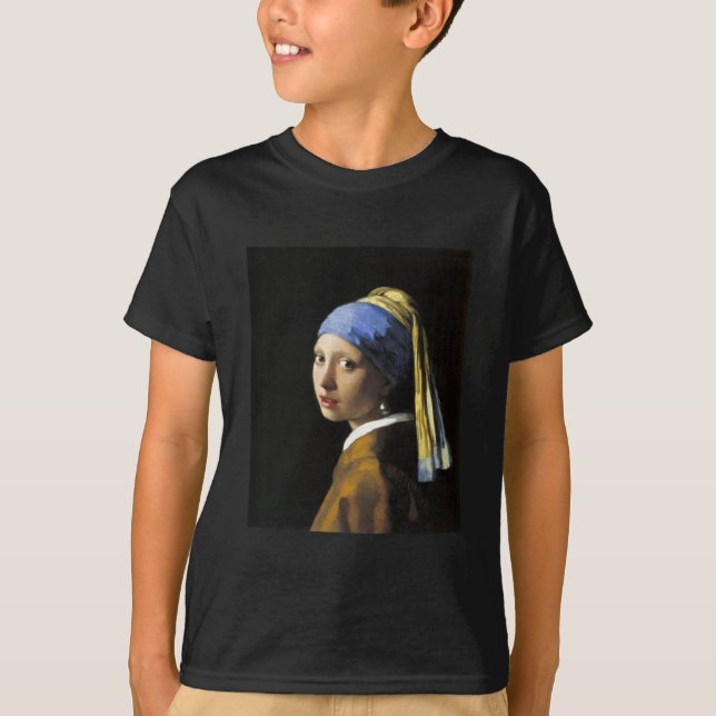 Mädchen mit einem Perlen-Ohrring T-Shirt (Vorderseite)