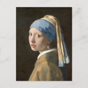 Mädchen mit einem Perlenohrring (ca. 1665) Postkarte