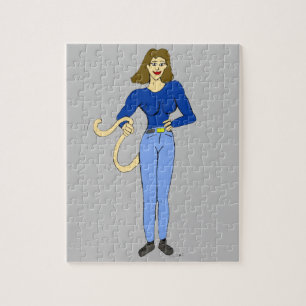 Mädchen mit einem Schwanz