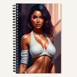 Mädchen mit einem verführerischen Look Notebook Notizbuch