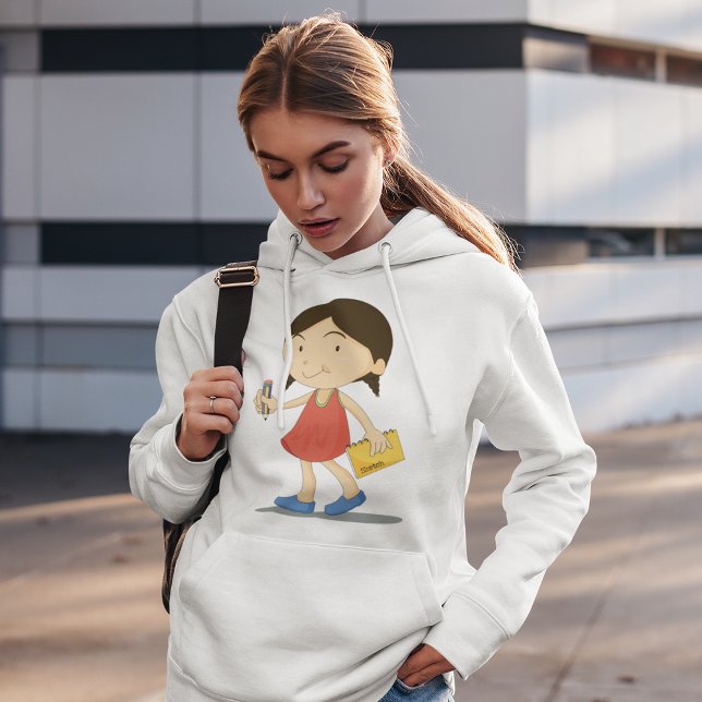 Mädchen mit einer Skizze Hoodie (Von Creator hochgeladen)