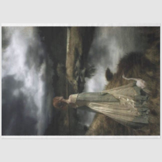 Mädchen mit entcoupterem Gänsegewebe Seidenpapier