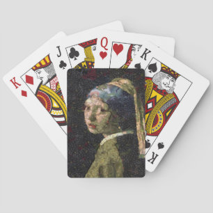 Mädchen mit Erdbeerohrring Fine Art Spoof Spielkarten