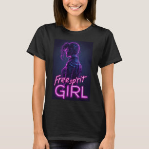 Mädchen mit freiem Geist für unabhängige Frauen T-Shirt
