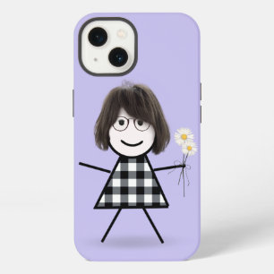 Mädchen mit Gänseblümchen iPhone Hülle