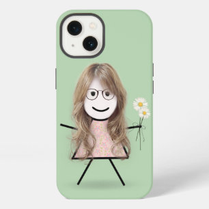 Mädchen mit Gänseblümchen iPhone Hülle