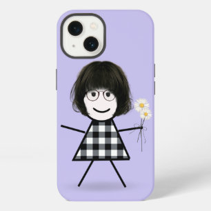 Mädchen mit Gänseblümchen iPhone Hülle