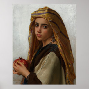 Mädchen mit Granatapfel - 1875 Bouguereau Malerei Poster