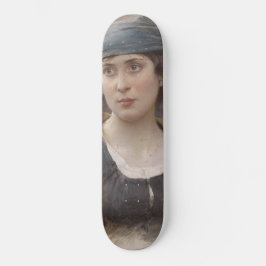 Mädchen mit grünem Kopftuch (von Ludwig Passini) Skateboard
