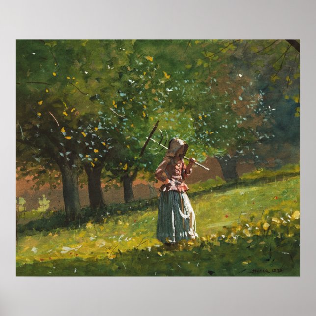 Mädchen mit Hay Rake Poster (Vorne)