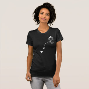 Mädchen mit Herzen T-Shirt